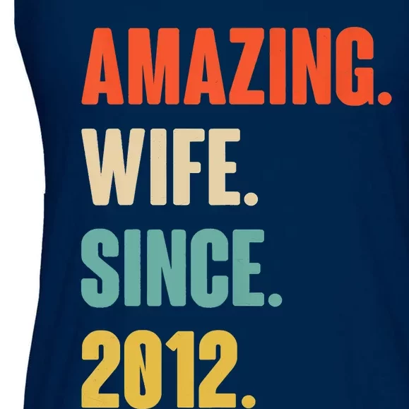 11th Year Wedding Anniversary Amazing Wife Since 2012 Epic Ladies Essential Flowy Tank