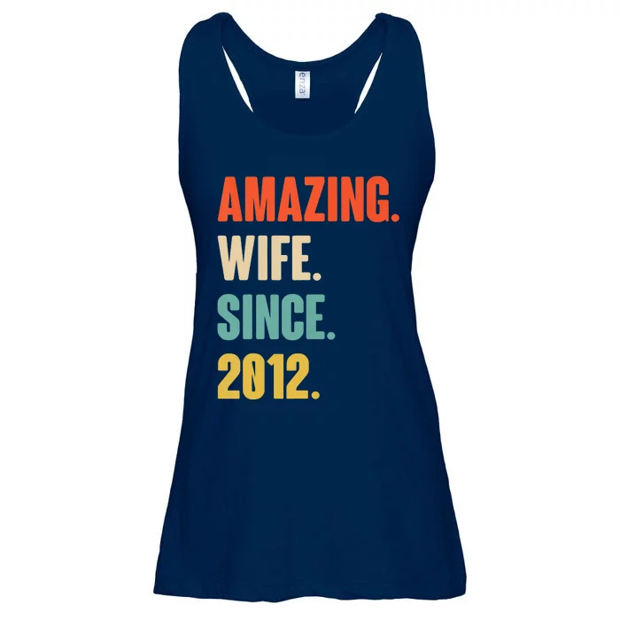 11th Year Wedding Anniversary Amazing Wife Since 2012 Epic Ladies Essential Flowy Tank