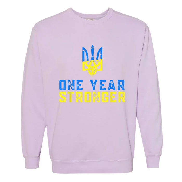 1 Year War Anniversary In Ukraine, Stand With Ukraine Garment-Dyed Sweatshirt