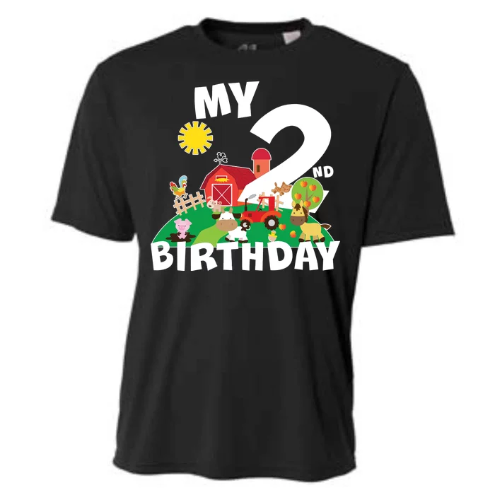 2 Year Old Farm My 2nd Birthday Cooling Performance Crew T-Shirt