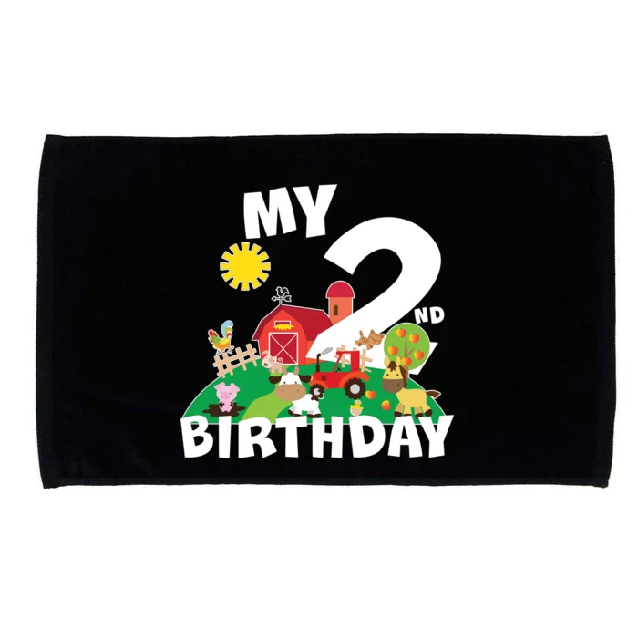 2 Year Old Farm My 2nd Birthday Microfiber Hand Towel