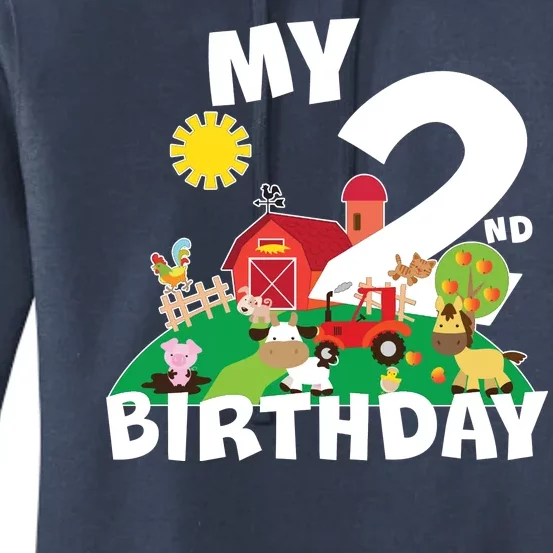 2 Year Old Farm My 2nd Birthday Women's Pullover Hoodie