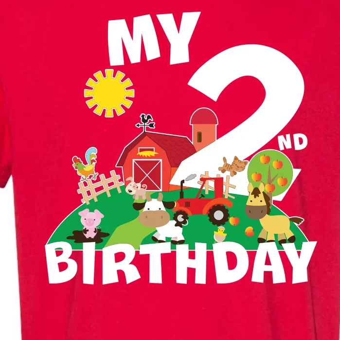 2 Year Old Farm My 2nd Birthday Garment-Dyed Heavyweight T-Shirt