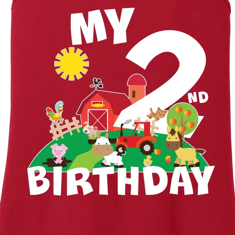 2 Year Old Farm My 2nd Birthday Ladies Essential Tank