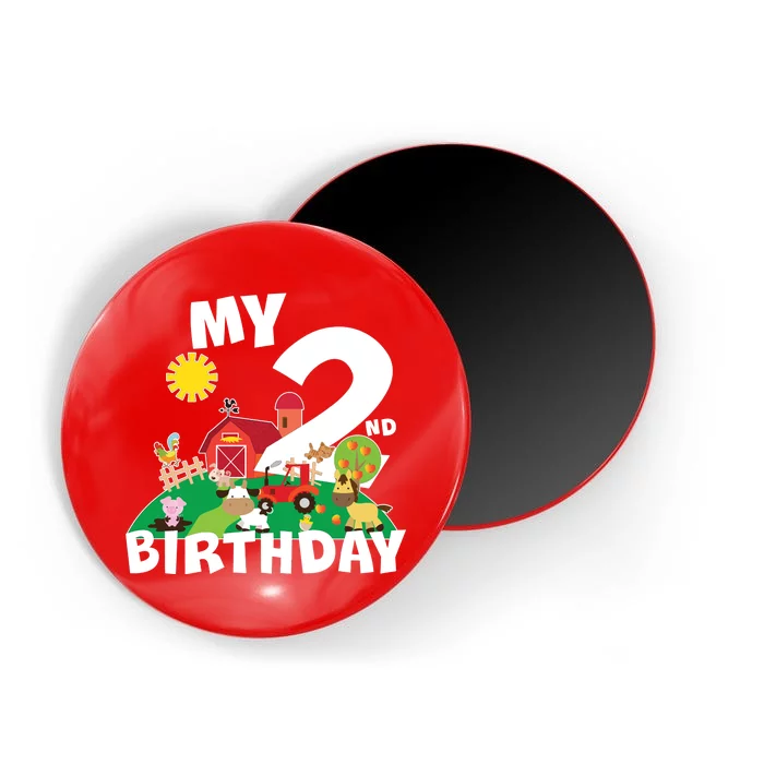 2 Year Old Farm My 2nd Birthday Magnet