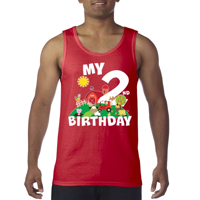 2 Year Old Farm My 2nd Birthday Tank Top