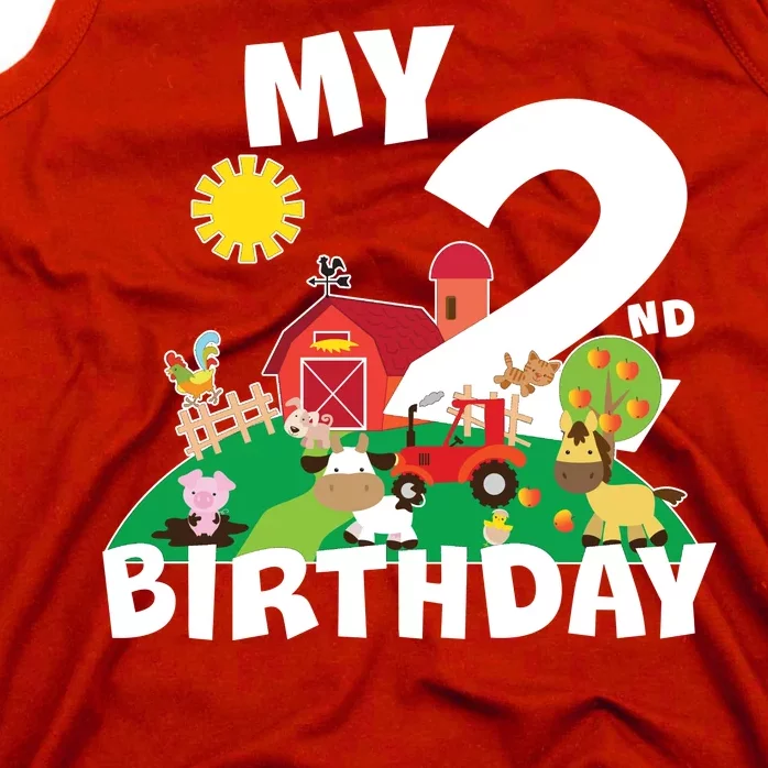 2 Year Old Farm My 2nd Birthday Tank Top