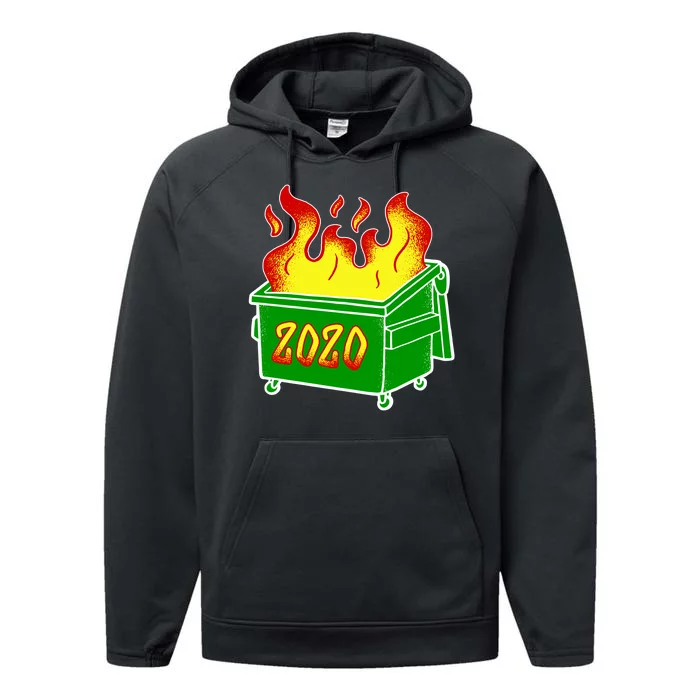 2020 Dumpster Fire Funny Disaster Performance Fleece Hoodie