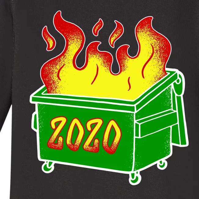 2020 Dumpster Fire Funny Disaster Baby Long Sleeve Bodysuit