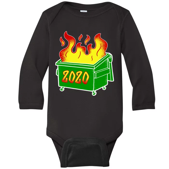 2020 Dumpster Fire Funny Disaster Baby Long Sleeve Bodysuit