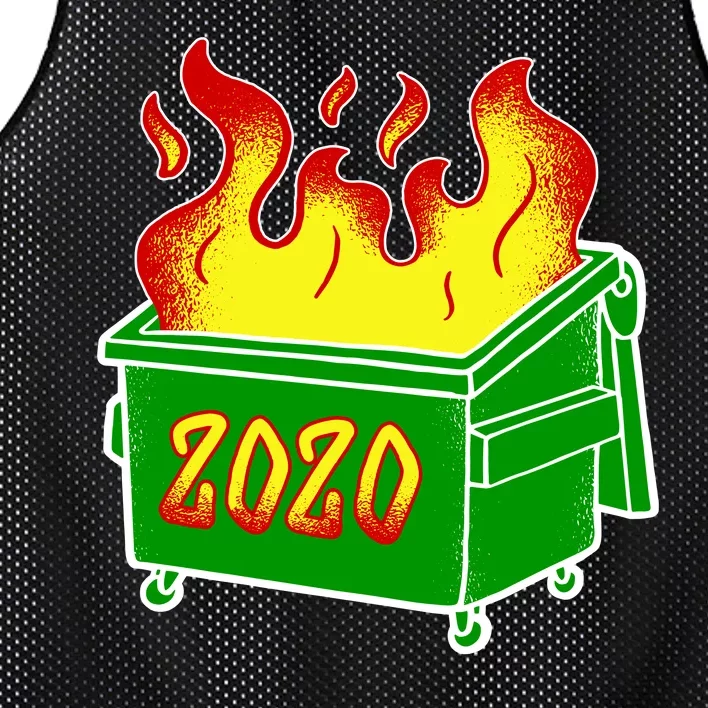 2020 Dumpster Fire Funny Disaster Mesh Reversible Basketball Jersey Tank