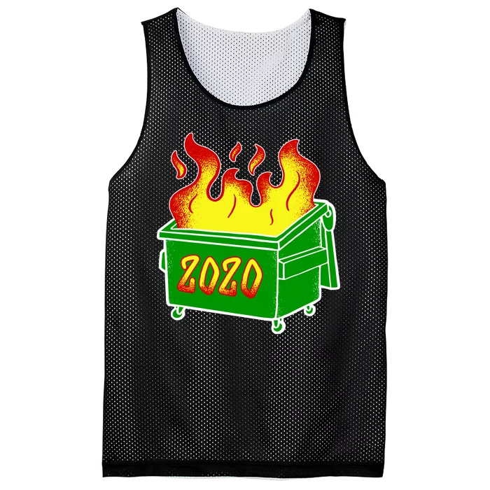 2020 Dumpster Fire Funny Disaster Mesh Reversible Basketball Jersey Tank