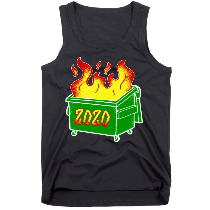 2020 Dumpster Fire Funny Disaster Tank Top