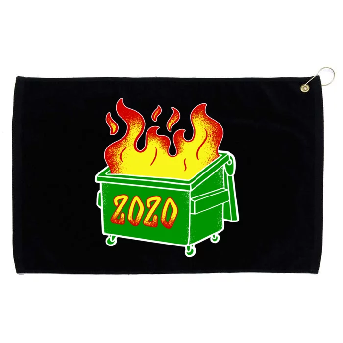 2020 Dumpster Fire Funny Disaster Grommeted Golf Towel