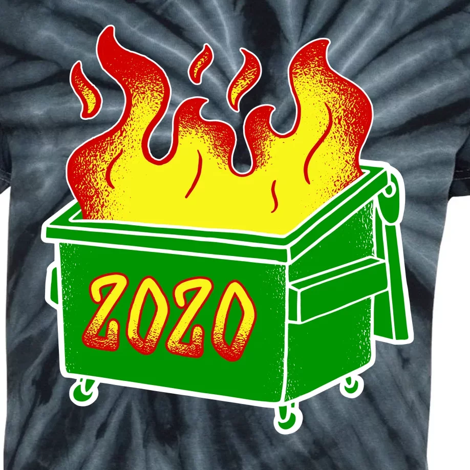 2020 Dumpster Fire Funny Disaster Kids Tie-Dye T-Shirt