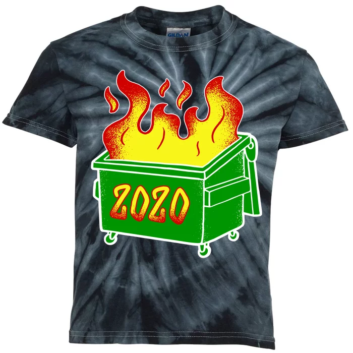 2020 Dumpster Fire Funny Disaster Kids Tie-Dye T-Shirt