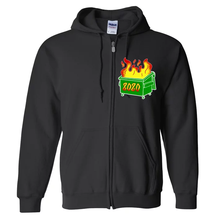 2020 Dumpster Fire Funny Disaster Full Zip Hoodie