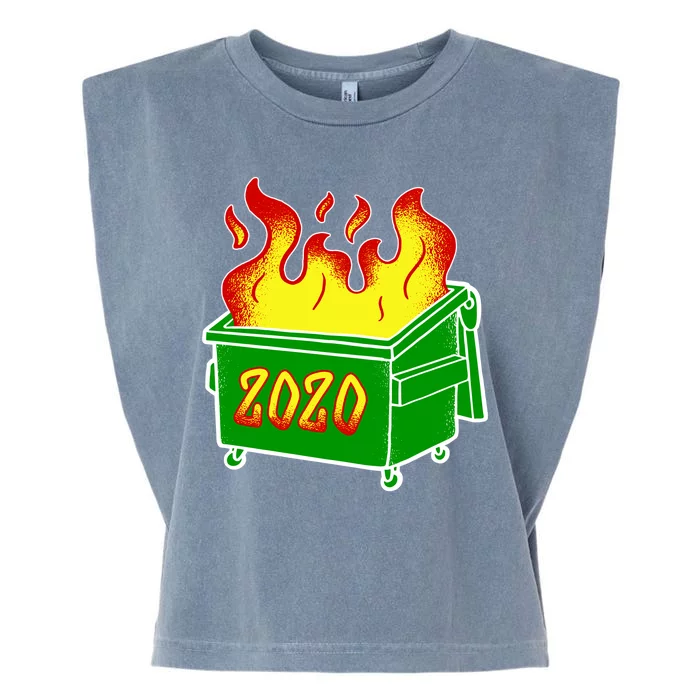 2020 Dumpster Fire Funny Disaster Garment-Dyed Women's Muscle Tee