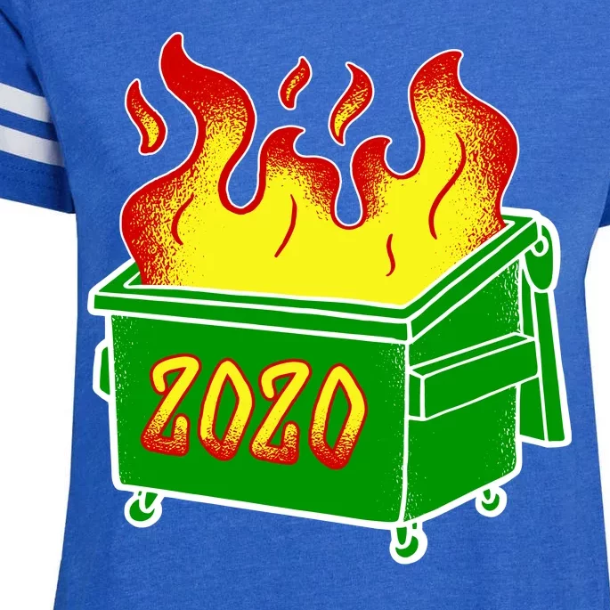 2020 Dumpster Fire Funny Disaster Enza Ladies Jersey Football T-Shirt