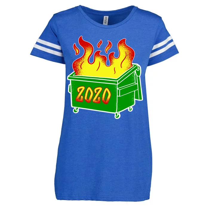 2020 Dumpster Fire Funny Disaster Enza Ladies Jersey Football T-Shirt