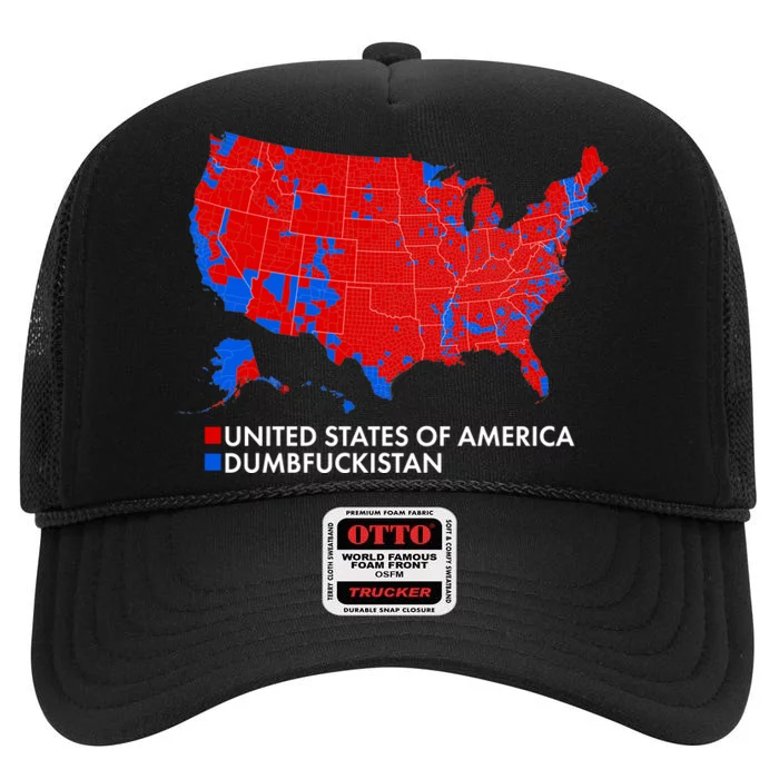 2020 Election Electoral Map Pro Trump High Crown Mesh Trucker Hat