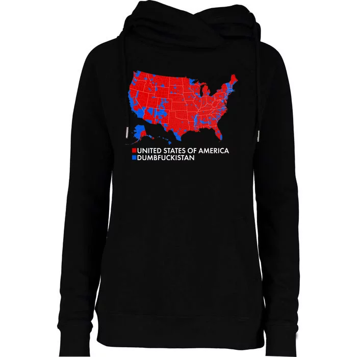 2020 Election Electoral Map Pro Trump Womens Funnel Neck Pullover Hood