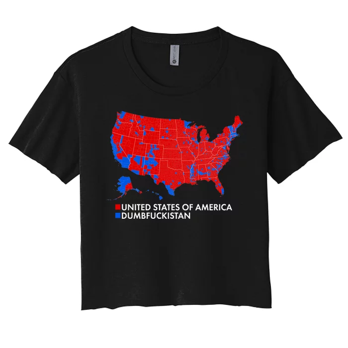 2020 Election Electoral Map Pro Trump Women's Crop Top Tee