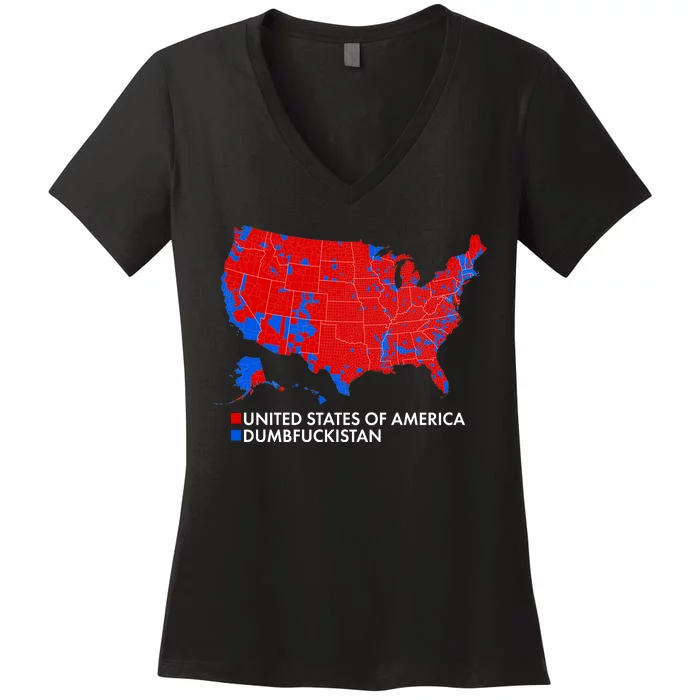 2020 Election Electoral Map Pro Trump Women's V-Neck T-Shirt