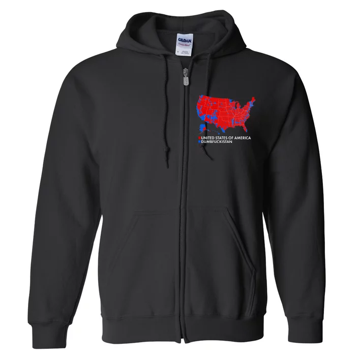 2020 Election Electoral Map Pro Trump Full Zip Hoodie