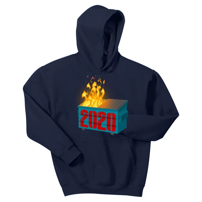 2020 Sucks A Dumpster Fire Kids Hoodie