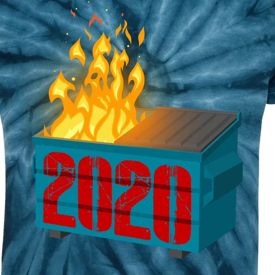 2020 Sucks A Dumpster Fire Kids Tie-Dye T-Shirt