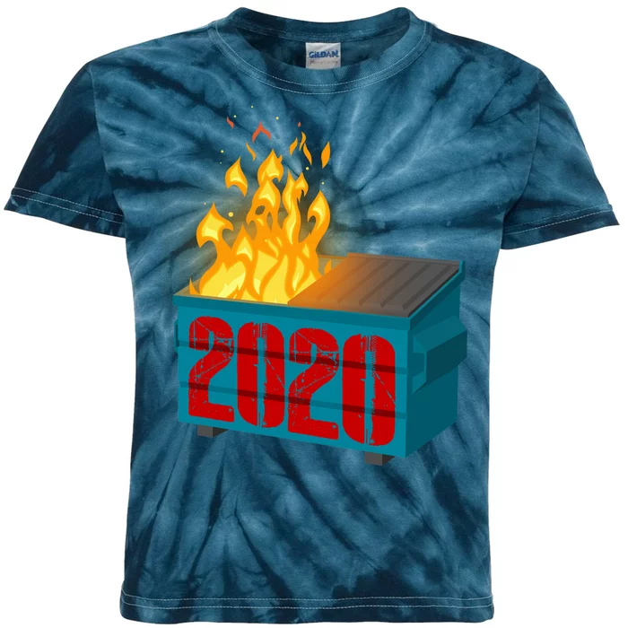 2020 Sucks A Dumpster Fire Kids Tie-Dye T-Shirt