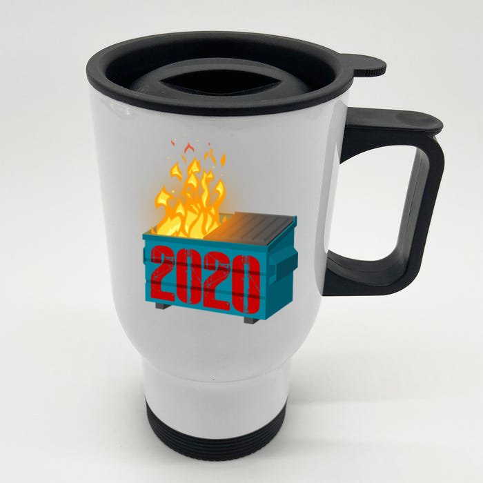 2020 Sucks A Dumpster Fire Front & Back Stainless Steel Travel Mug