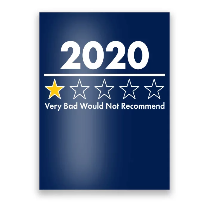 2020 Sucks One Star Rating Very Bad Poster