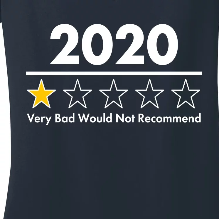 2020 Sucks One Star Rating Very Bad Women's V-Neck T-Shirt