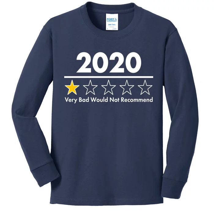 2020 Sucks One Star Rating Very Bad Kids Long Sleeve Shirt