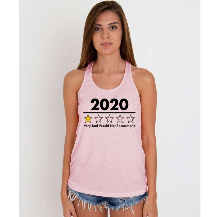 2020 Sucks One Star Rating Very Bad Women's Knotted Racerback Tank