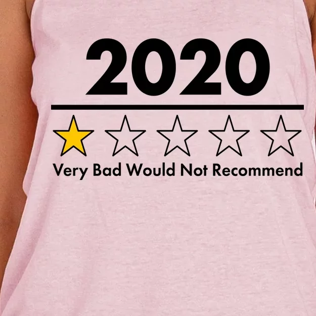 2020 Sucks One Star Rating Very Bad Women's Knotted Racerback Tank