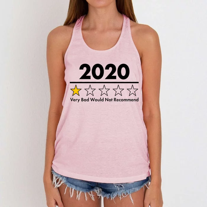 2020 Sucks One Star Rating Very Bad Women's Knotted Racerback Tank