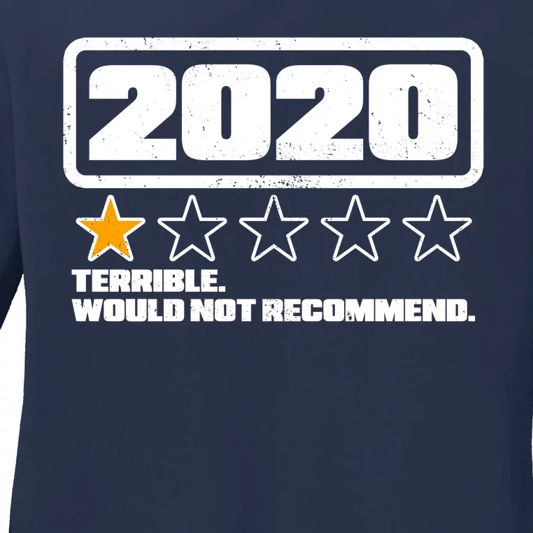 2020 Terrible Would Not Recommend One Star Rating Ladies Long Sleeve Shirt