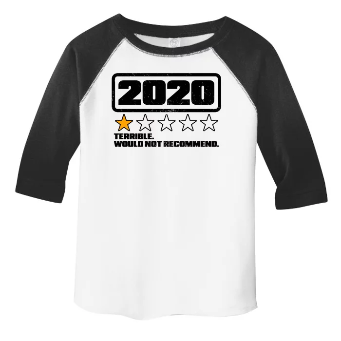 2020 Terrible Would Not Recommend One Star Rating Toddler Fine Jersey T-Shirt