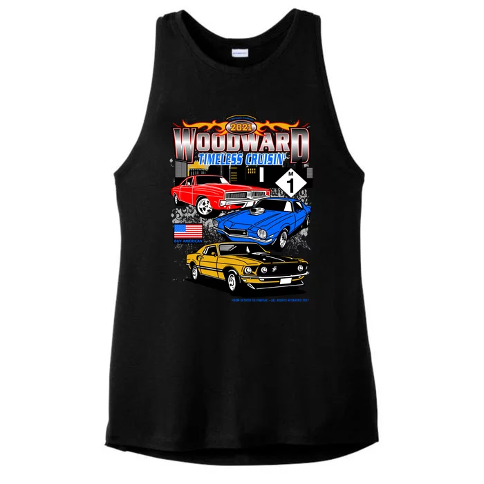 2021 Woodward Timeless Muscle Ladies Tri-Blend Wicking Tank