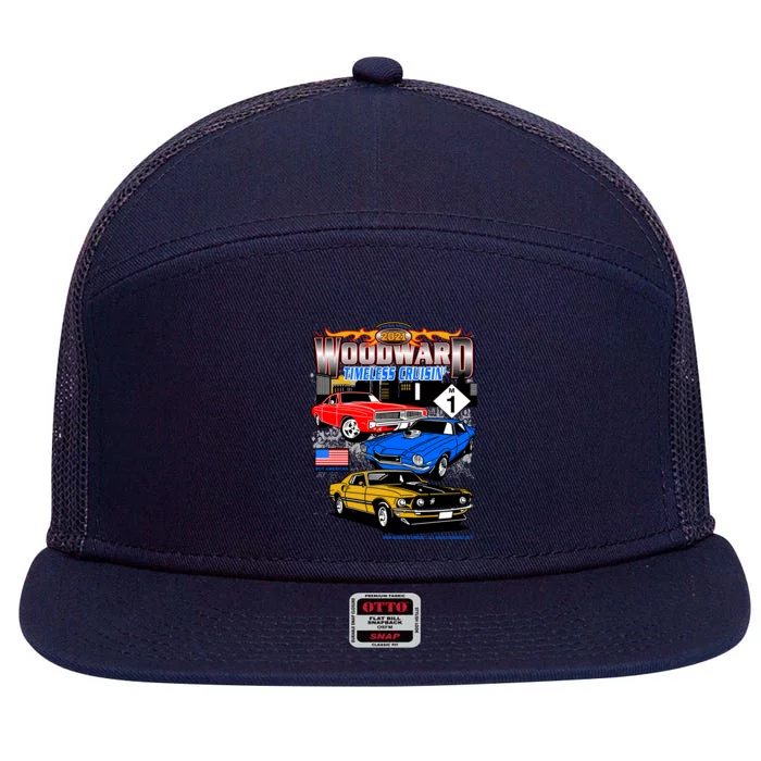 2021 Woodward Timeless Muscle 7 Panel Mesh Trucker Snapback Hat