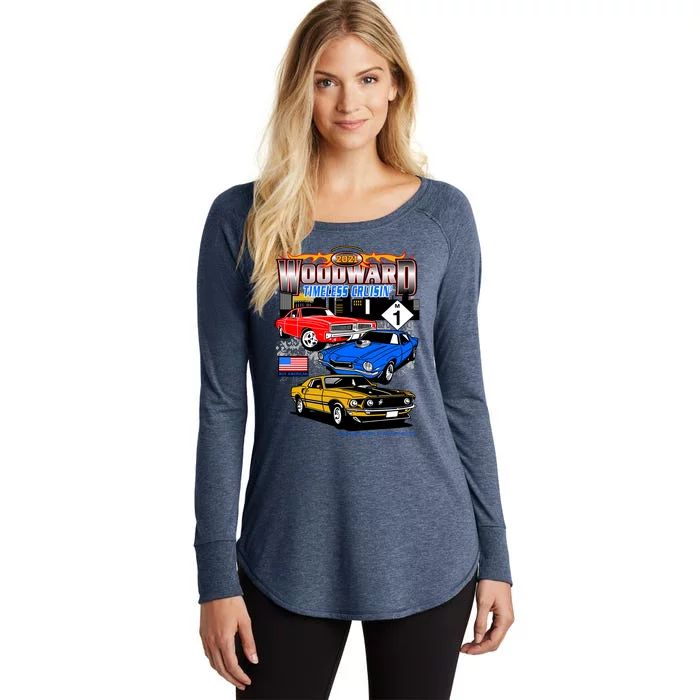 2021 Woodward Timeless Muscle Women's Perfect Tri Tunic Long Sleeve Shirt