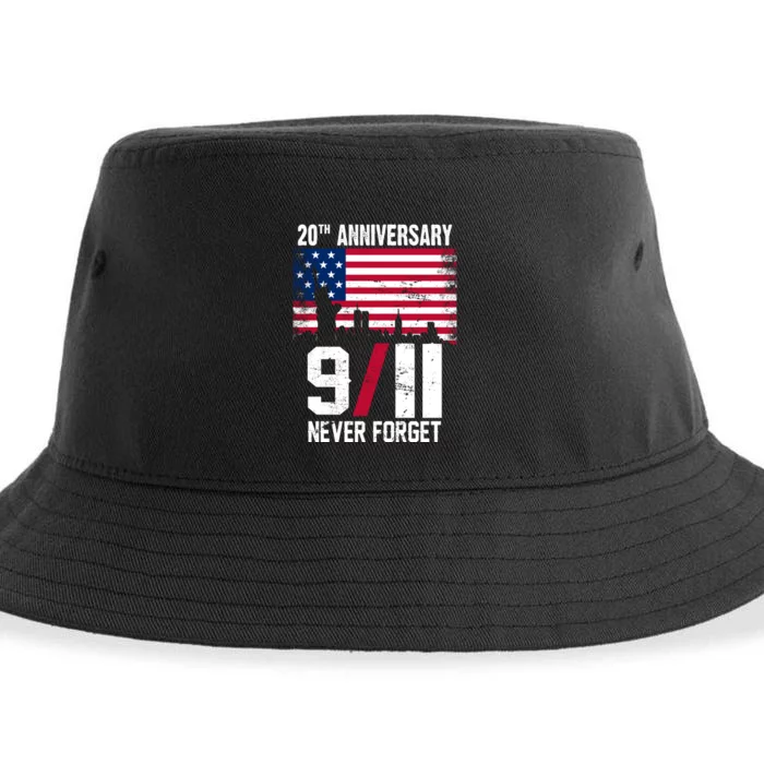 20th Anniversary Never Forget 9/11 September 11th Sustainable Bucket Hat