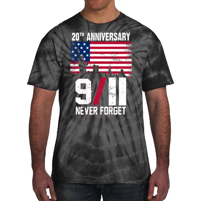 20th Anniversary Never Forget 9/11 September 11th Tie-Dye T-Shirt