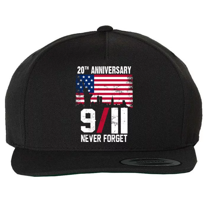 20th Anniversary Never Forget 9/11 September 11th Wool Snapback Cap