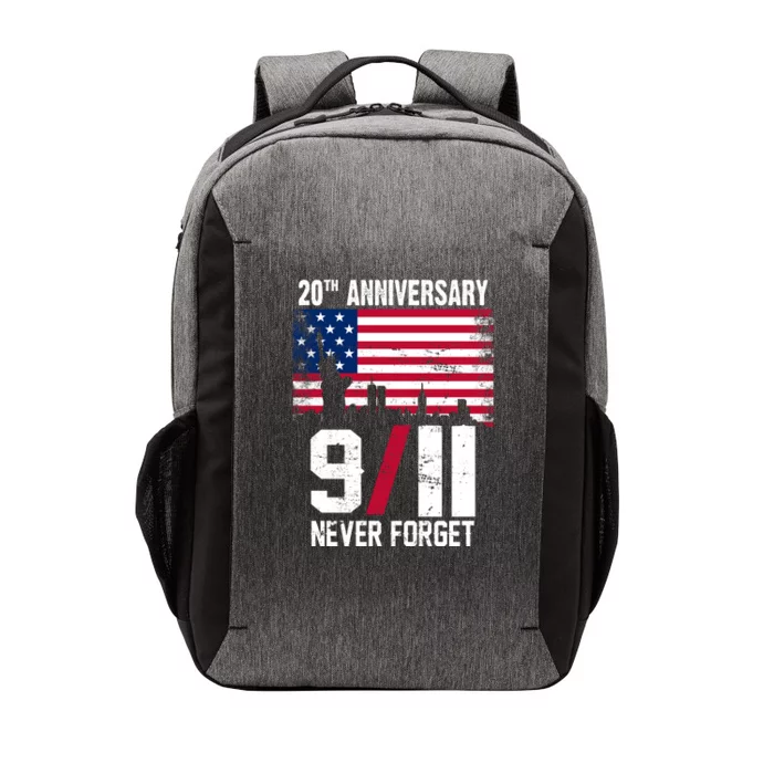 20th Anniversary Never Forget 9/11 September 11th Vector Backpack