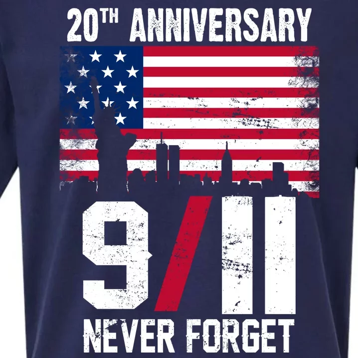 20th Anniversary Never Forget 9/11 September 11th Sueded Cloud Jersey T-Shirt