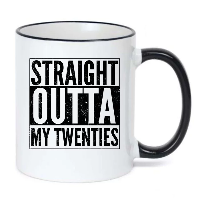 20th Birthday - Straight Outta My Twenties Black Color Changing Mug